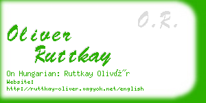 oliver ruttkay business card